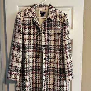 Style & Co Tweed Overcoat